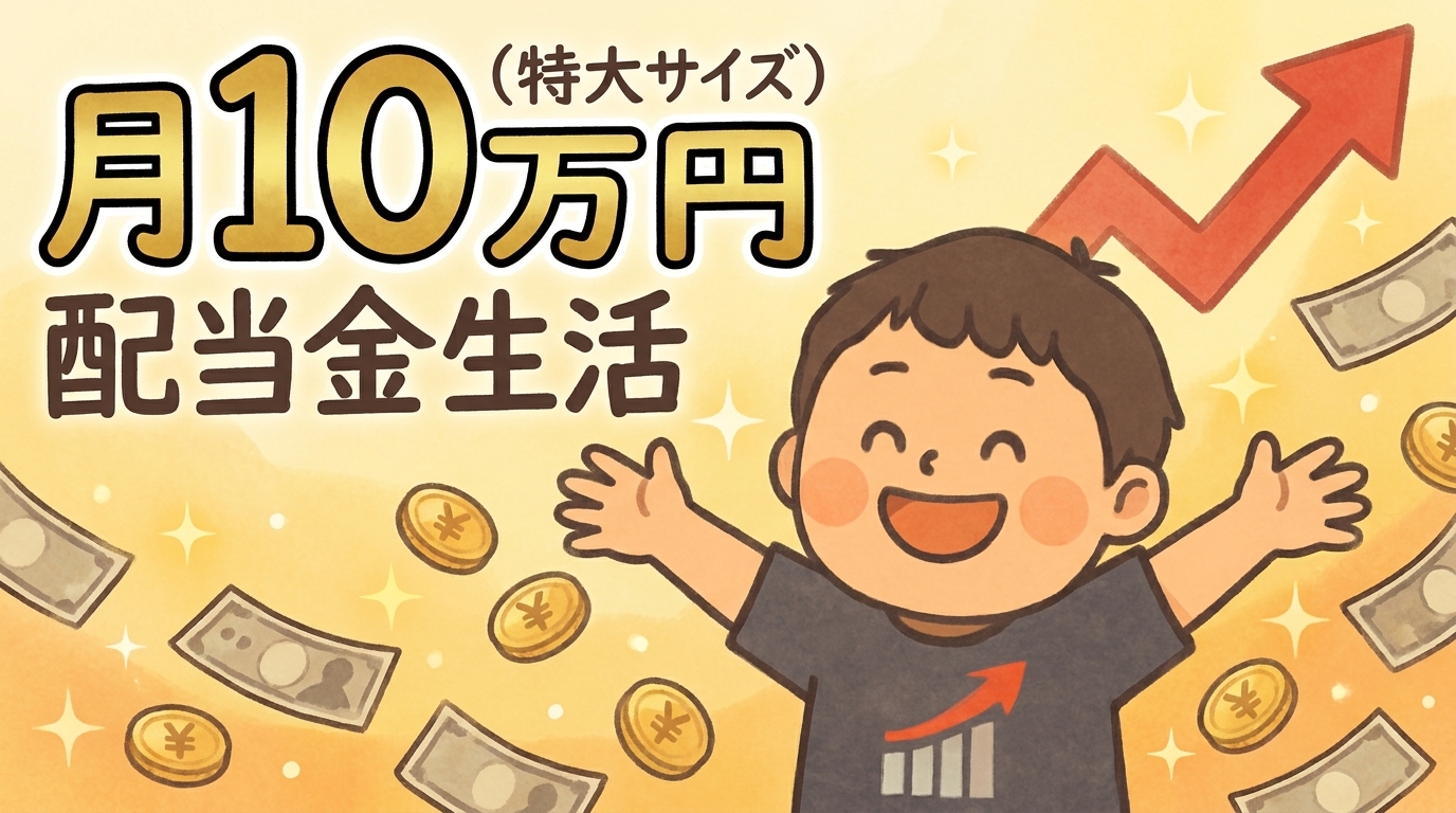 配当金生活で月10万円を目指す方法 アイキャッチ画像