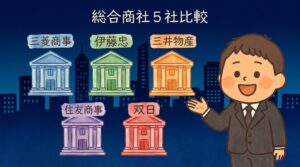 総合商社5社（三菱商事・伊藤忠・三井物産・住友商事・双日）を完全比較する元教師いち